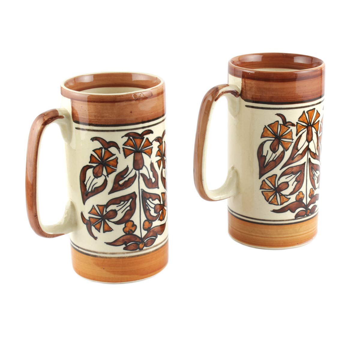 Reyavi Ceramic Beer Mugs - Set of 2 -8