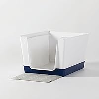 Vista 15 de DoggyBathroom - Orinal para perros de interior con paredes altas y entrada baja para perros pequeños, soporte vertical, protector contra Negro