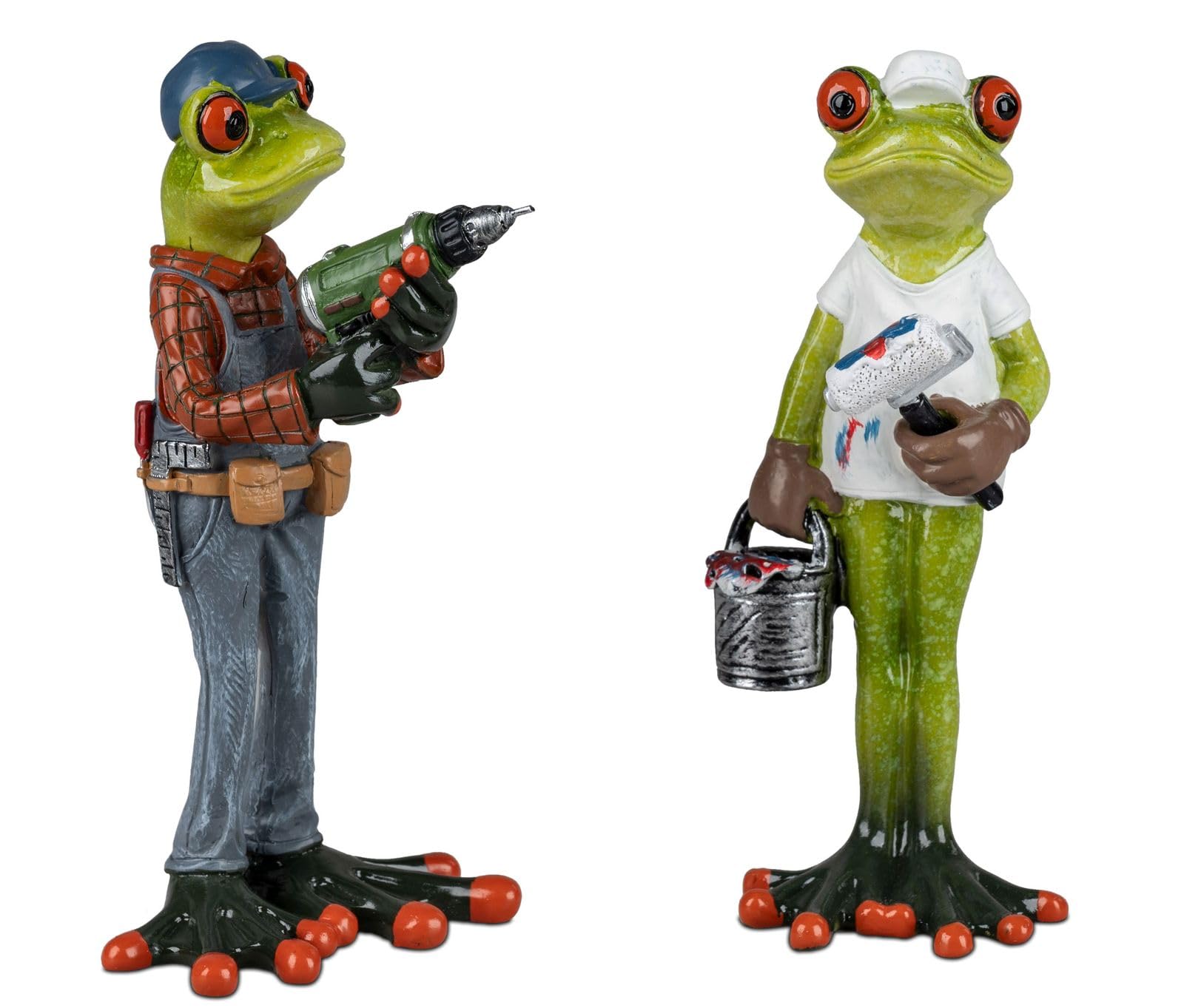 Grenouilles amusantes en pierre artificielle formano peintes à la main de qualité