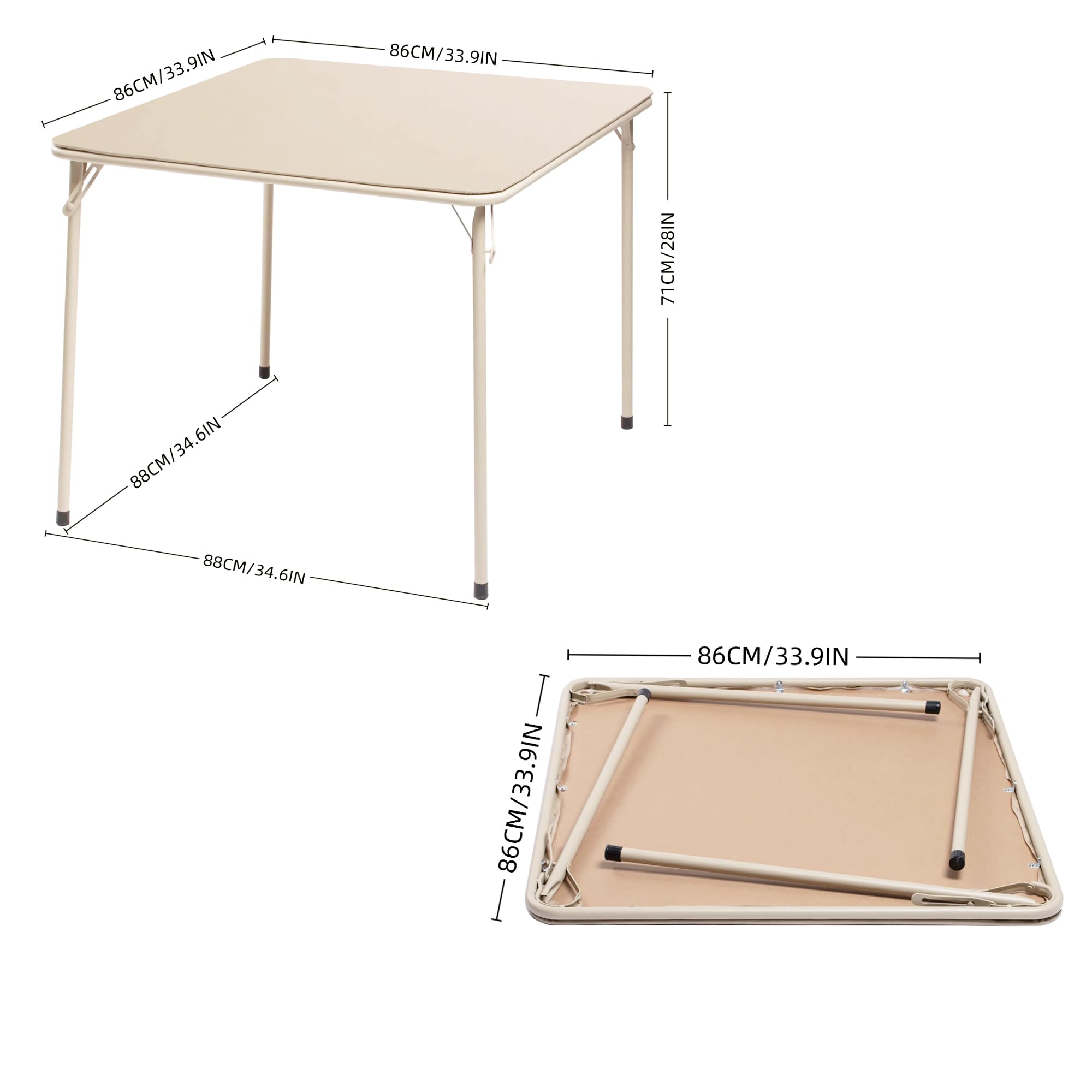 FurnitureR Klappbarer Haustiertisch 86×86×71 cm, Stabiler Pflegetisch für Hunde & Katzen, Faltbarer PVC-Tisch mit Metallrahmen, tragbar und platzsparend, ideal für Tierpflege zu Hause & unterwegs