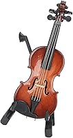Vista 1 de Mini Violin Model Miniature Musical Instrument with Stand Case Craft Decorations Made Violin Model Miniature Musical Home Decor