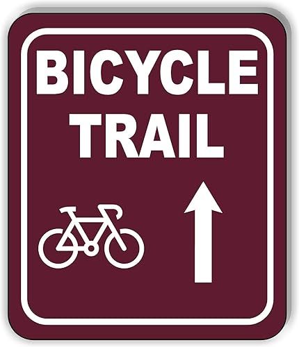 BICYCLE TRAIL DIRECTIONAL UPWARD ARROW CAMPING Aluminum Composite Outdoor Sign 15" x18"