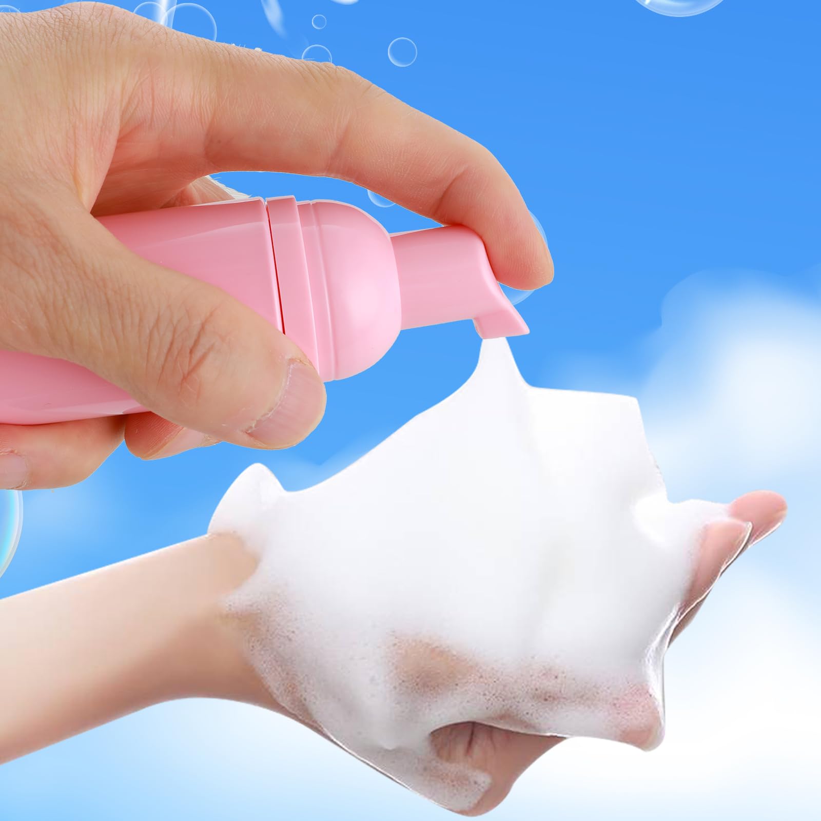 Flaconi Schiuma Trasparenti Bottiglie Schiuma Per Sapone 60ml - Set 2 Pezzi, Dispenser Ricaricabile Per Viaggi Bottiglie Plastica Trasparente