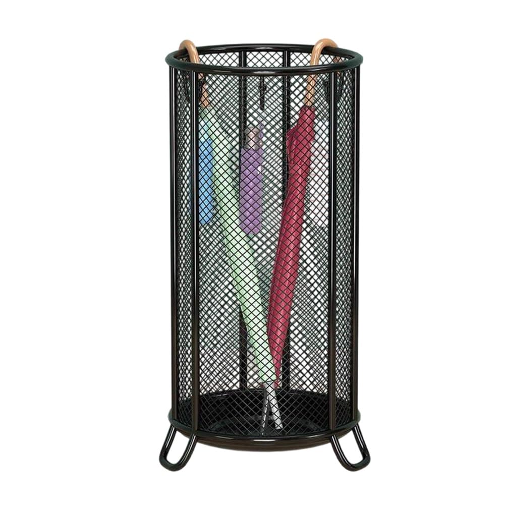 GHHVFEC Freestanding Umbrella Stand with Drip Tray, Heavy Duty Iron Holder for Entryway Lobby Office, Tall Sturdy Design