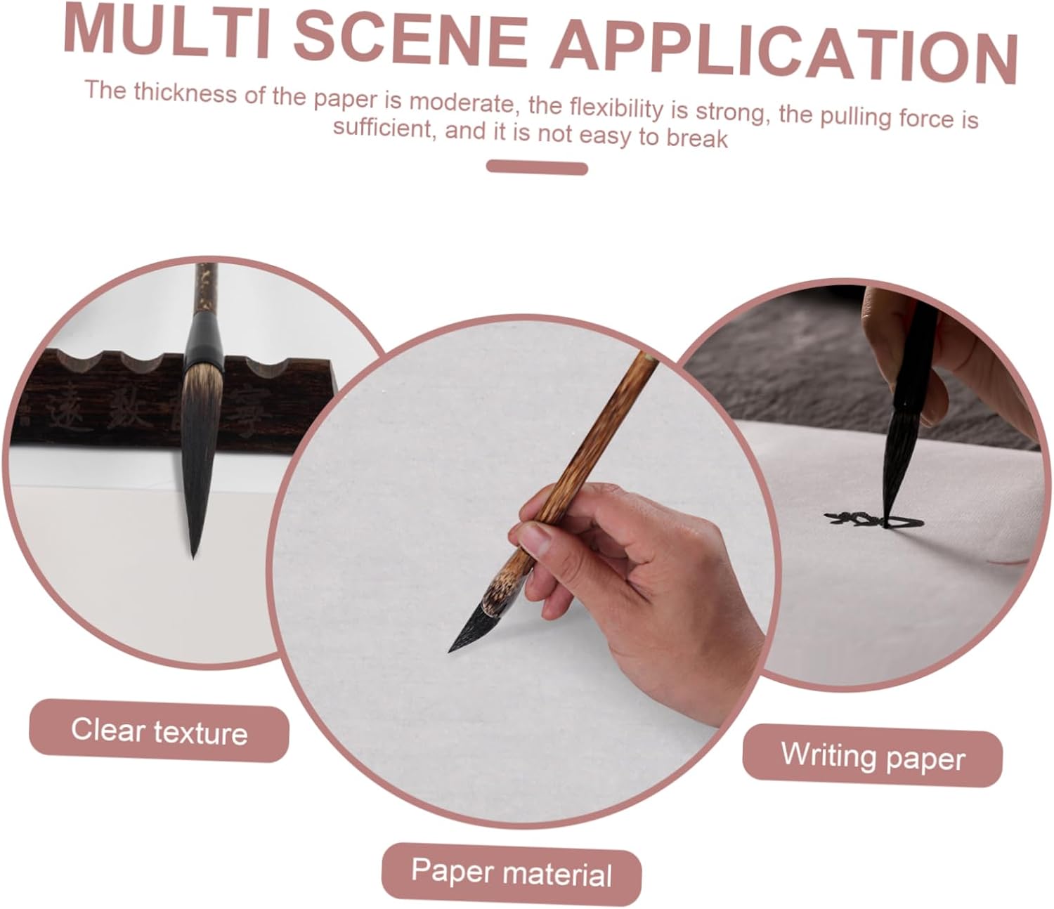 Housoutil 1 Roll Chinese Art Paper Calligraphy Paper Sumi Rice Raw Rice Long Roll Thick for Painting Writing