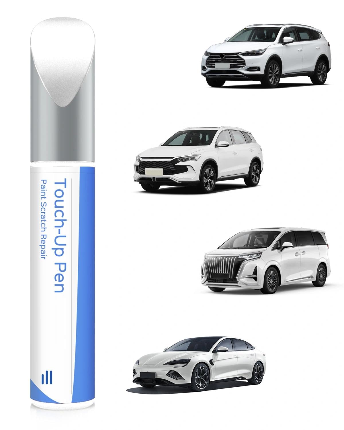 (WA2) Lápiz de retoque para coche Polar White para BYD, coincidencia exacta de chips y arañazos