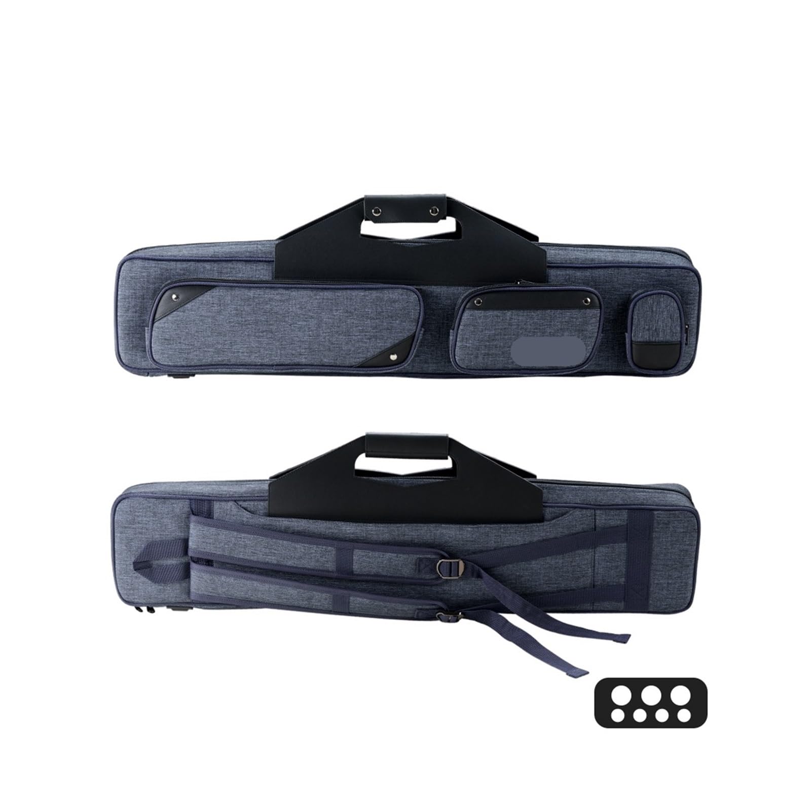 Étui de queue de billard 7 trous en tissu Oxford haute densité durable - 7