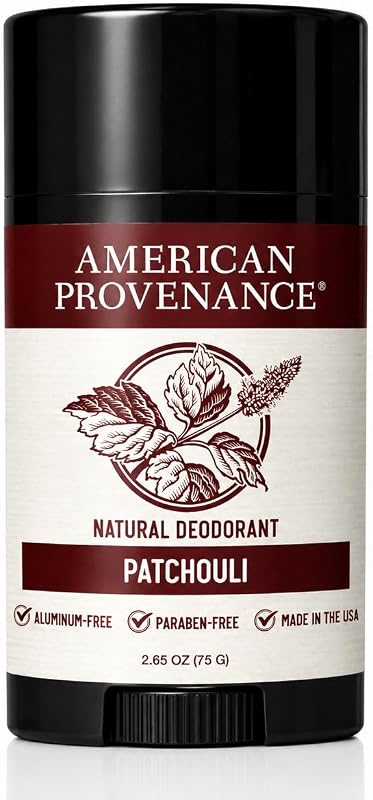 Desodorante natural sem alumínio American Provenance com patchouli, 108 g
