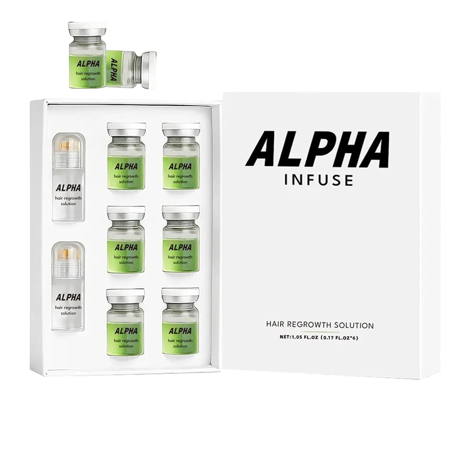 Hair Regrowth System, Advanced Hair Growth Treatment Ginseng, Eclipta Prostrata, Peppermint Oil and Ginger Root, Strengthens Hair Roots, for Men and Women (1 box)