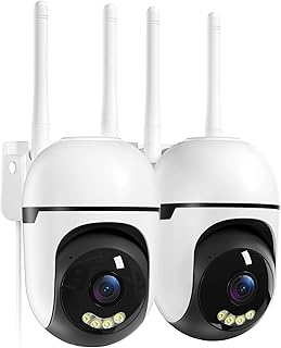 Suloron Outdoor WiFi Surveillance Camera 2K IP Cameras Home Surveillance 360° with Color Night Vision, IP66, Automatic Tra…