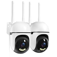 WESECUU Telecamera WiFi Esterno 2K 3MP PTZ 360° Auto Tracking