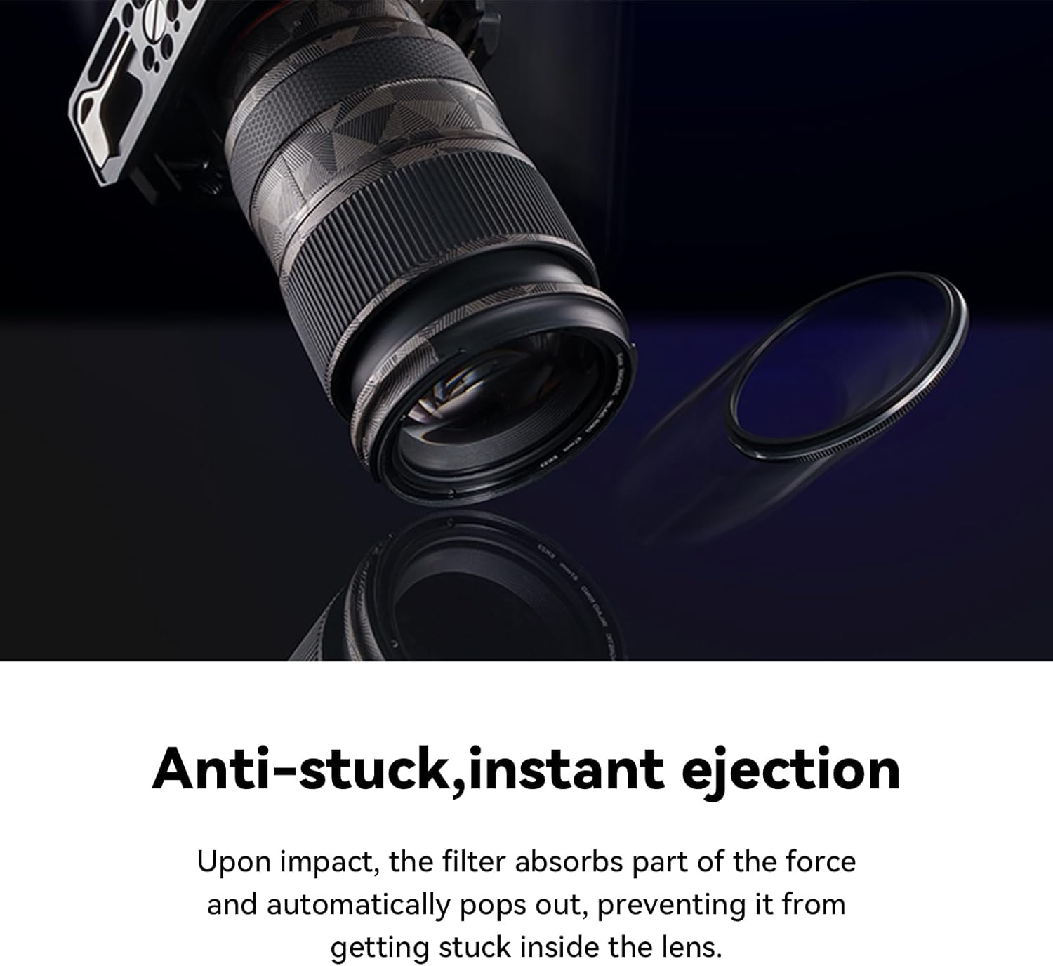 Kase 55mm KW Revolution Plus MCUV Magnetic Slim UV Filter, HD Optical Glass, Double-Sided Waterproof & Scratch-Resistant, 1-Second Snap-on for Canon Nikon Sony Lens (with Inlaid Ring)