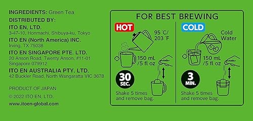 Miniatura 3 de Ito-en - Bolsa de té verde prémium Uji Matcha té japonés 0.06oz (1.8g) 50bolsas