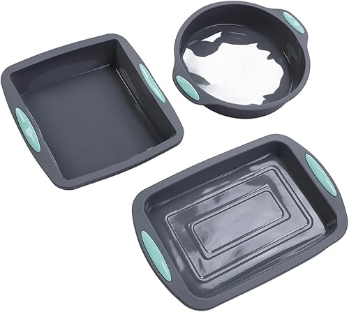 Miniatura 4 de Brrnoo Pan de silicona para pan, sartén para pan con calor, herramientas para hornear para horno, caja fuerte para hornear, 3 piezas, pan de