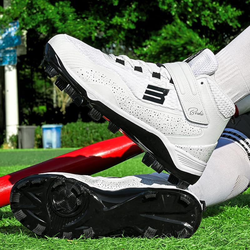 Men's high-Performance, Abrasion-Resistant, Slip-Resistant Baseball Cleats for Games and Training.4