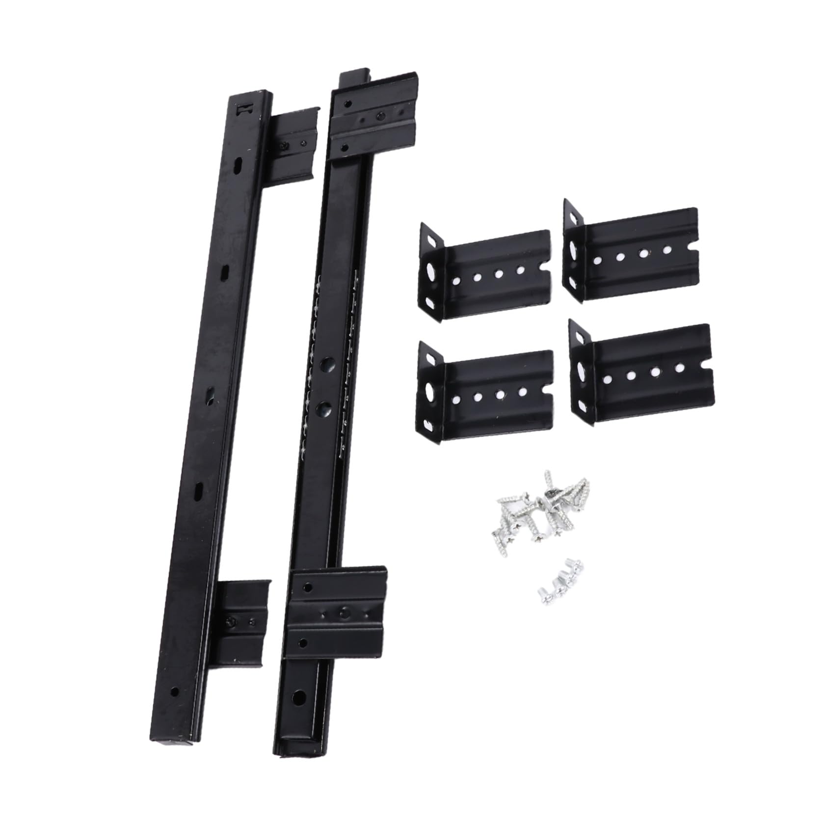 Jvnalwnkv One Color Cabinet Drawer Slide Rail，Stainless Steel Rail, Keyboard Track Pair Ball Bearing Under Desk Smooth Sliding
