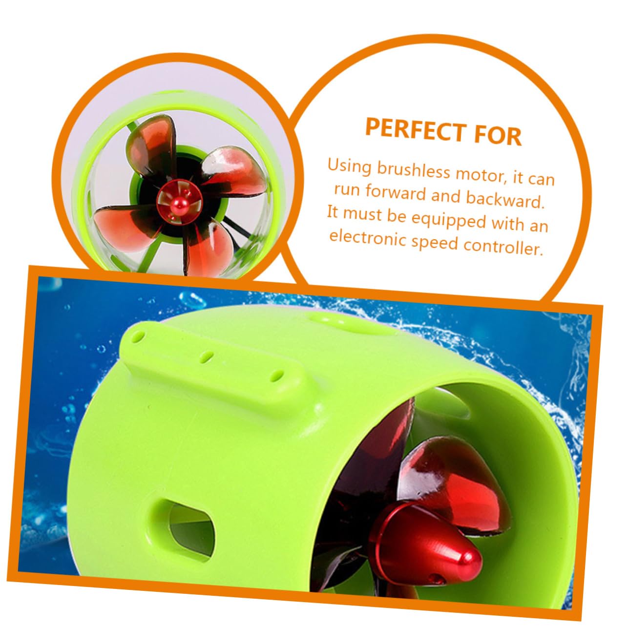 Hélice Subacuática para Barco RC, Motor 12-24v, Propulsión