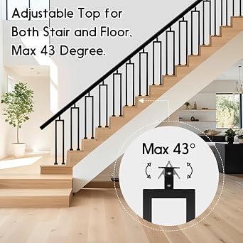 LukLoy 12 Pack U Shape 36 Stair Balusters with Adjustable Top Bracket
