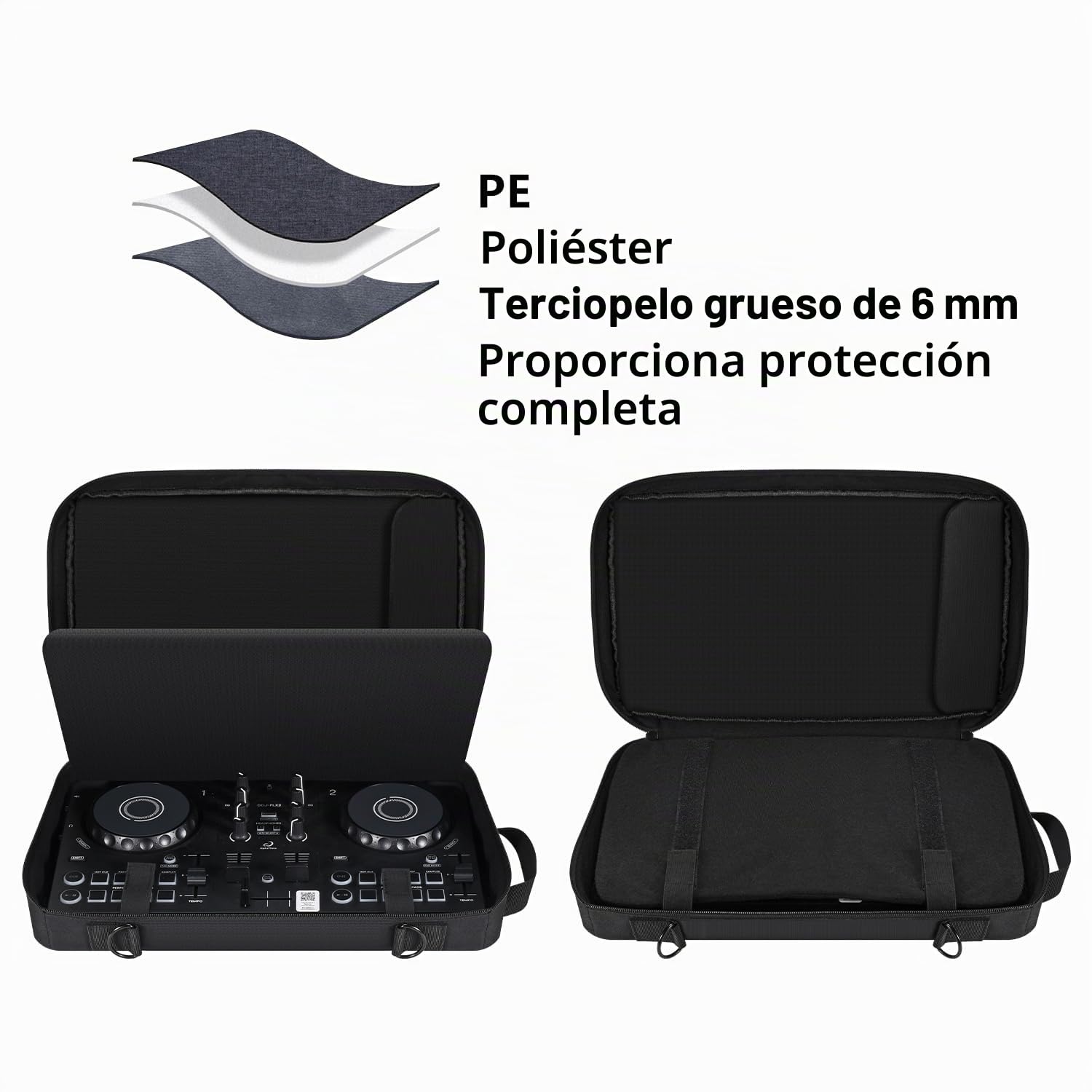 Bolsa para Pioneer DDJ-FLX2/DDJ-200/WeGO4-K,Funda para Hercules DJControl Inpulse 200 MK2/Inpulse 200,Controlador DJ Maleta para AlphaTheta FLX2,Viaje Mochila para Numark Party Mix II