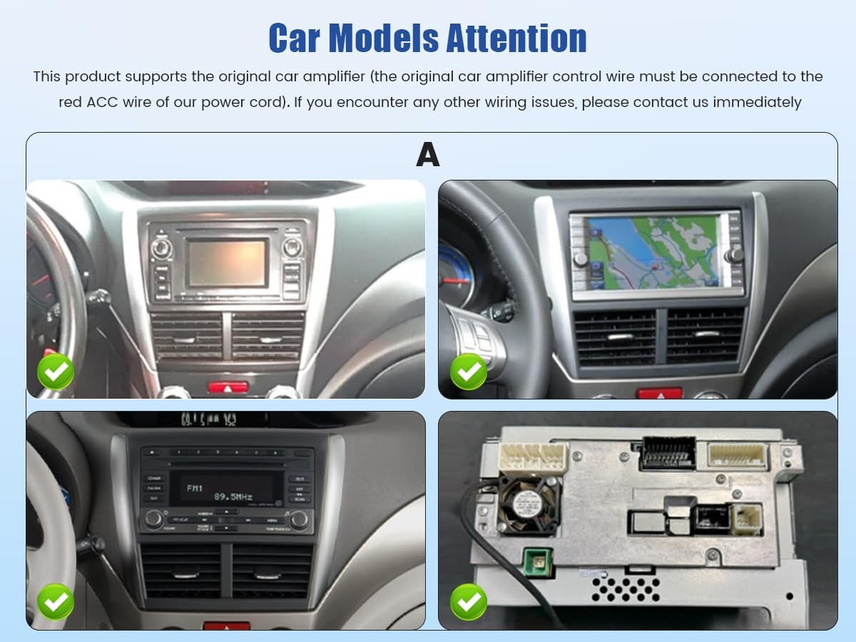 [4+64GB] Android 15 Car Radio for Subaru Forester Impreza WRX 2008-2012 with Wireless Carplay/Android Auto, 9 Inch HD Touchscreen Car Stereo with GPS WiFi Bluetooth FM/RDS EQ SWC