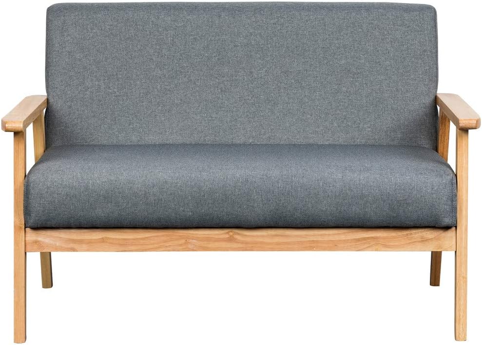 Lilola Home Bahamas 45" W Gray Loveseat