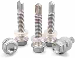 Enemy Noyz Viti Autofilettanti A Testa Esagonale #8 - Confezione Mista Lunghezze (1", 1-1/4", 1-1/2", 2") Per Lamiere Viti Onduline - Foto 9