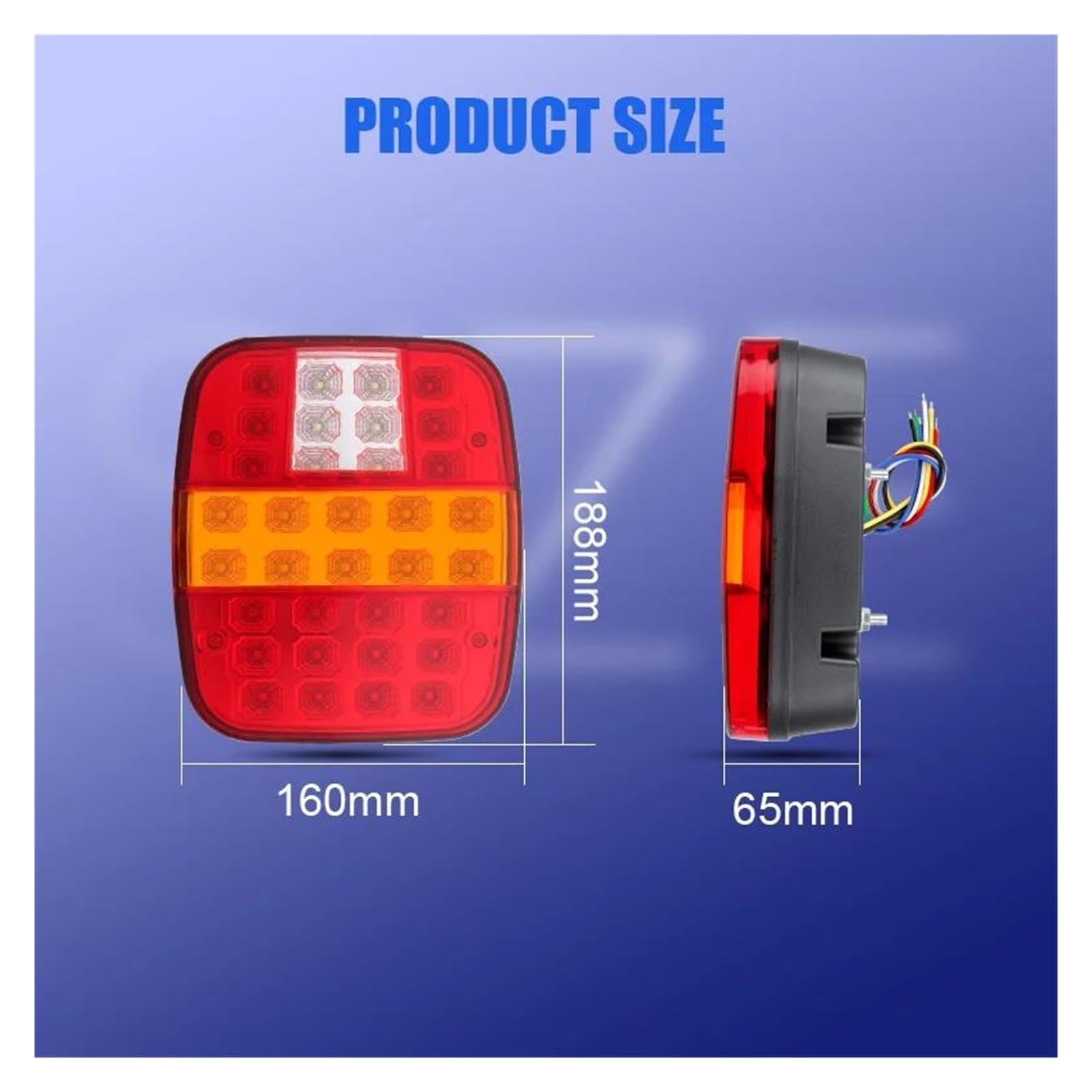 39 LED: Luce Freno, Luce retromarcia, indicatore Luce Freno Posteriore, indicatori di direzione Posteriori, Luce Targa, fanale Posteriore per Jeep CJ, YJ, JK, Furgone e Pickup