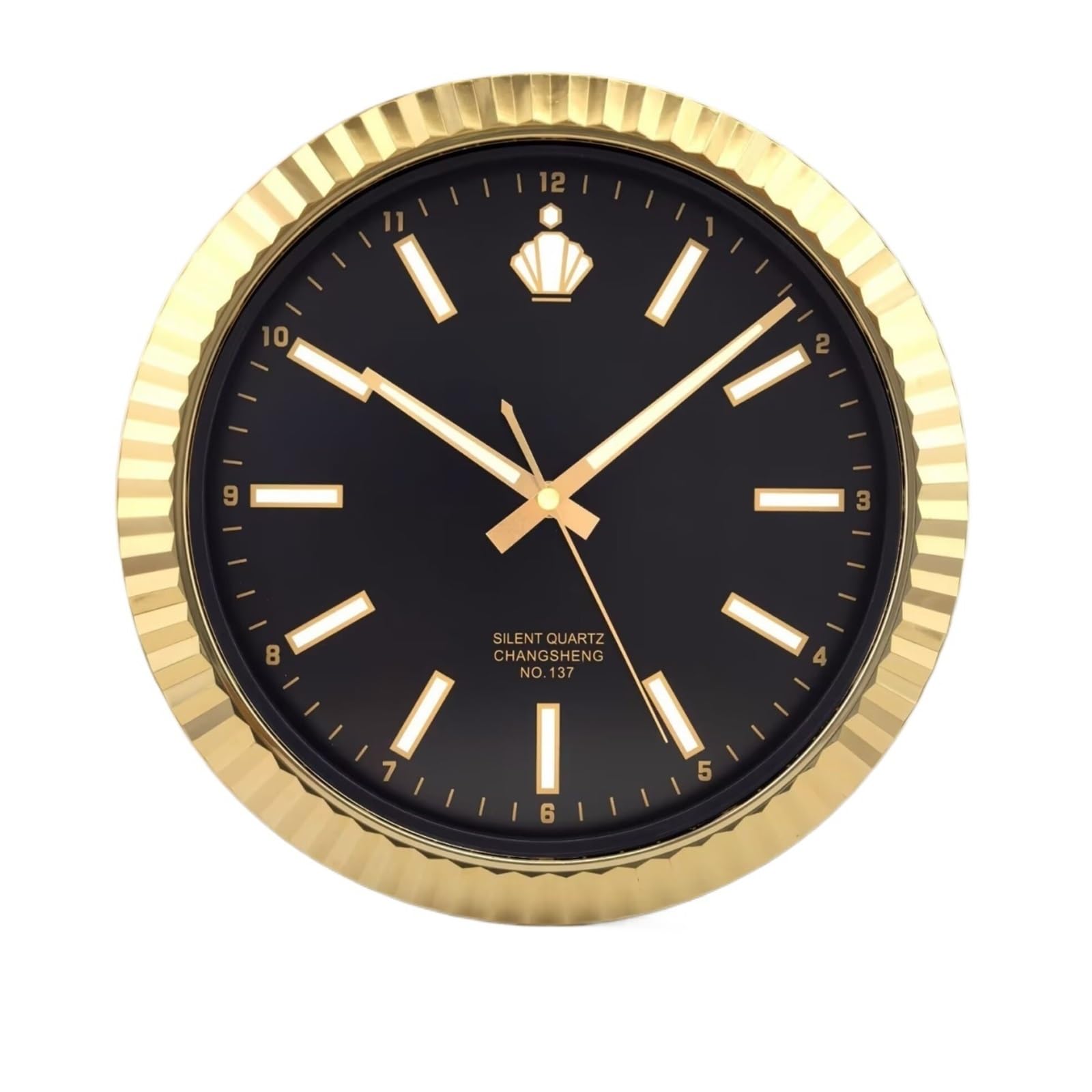 HVSYVVSRL Role Wall Clock Modern Design Silent Quartz Needle Luxury Clocks Sweep Second Home Creative Water Ghost Quiet Operation(H)
