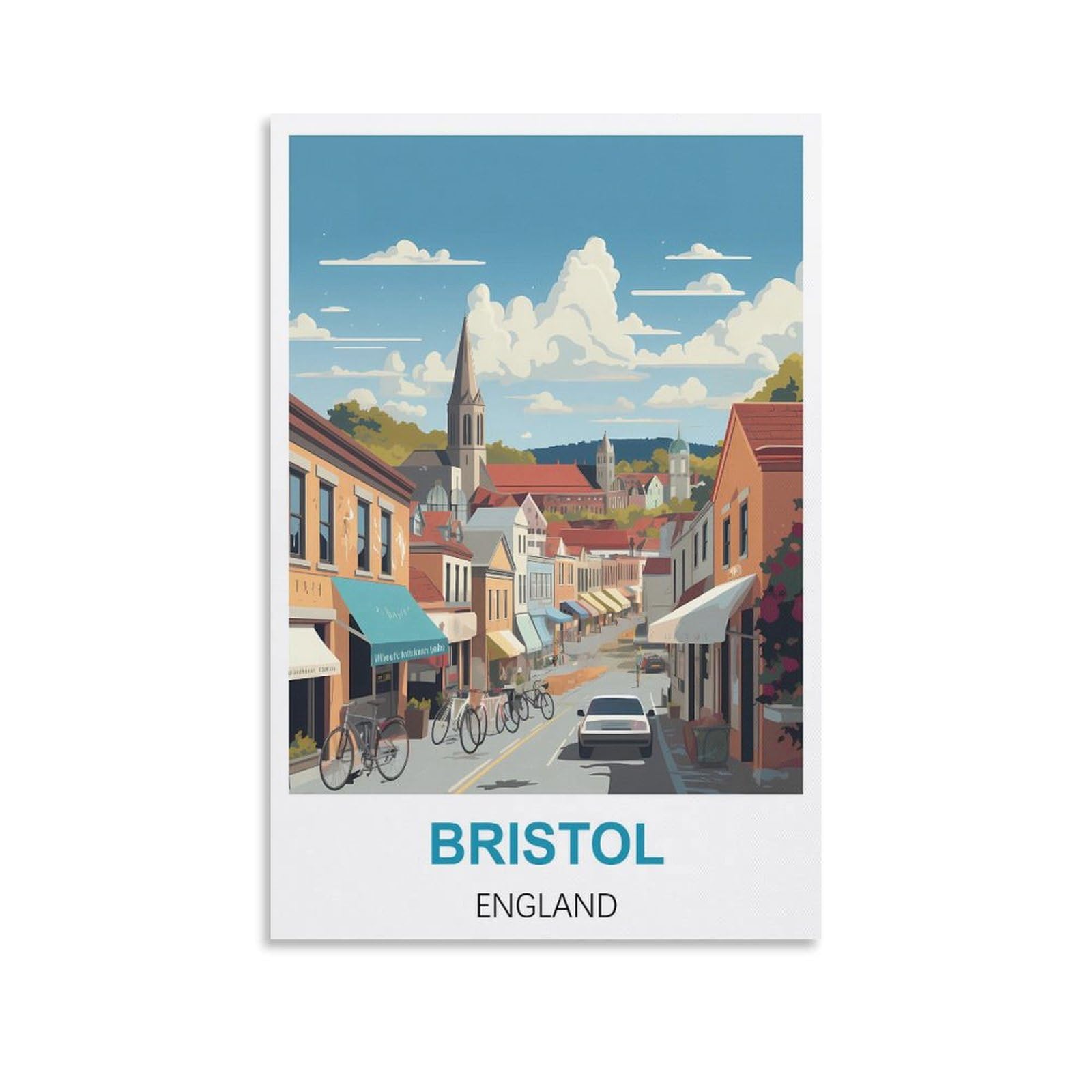 EZMLFA 5D Diamond Painting Kits for Adults,Bristol Englands,DIY Full Round Drill Diamond Dot Gem Art Kits for Adults,Crafts for Decor 50x60cm
