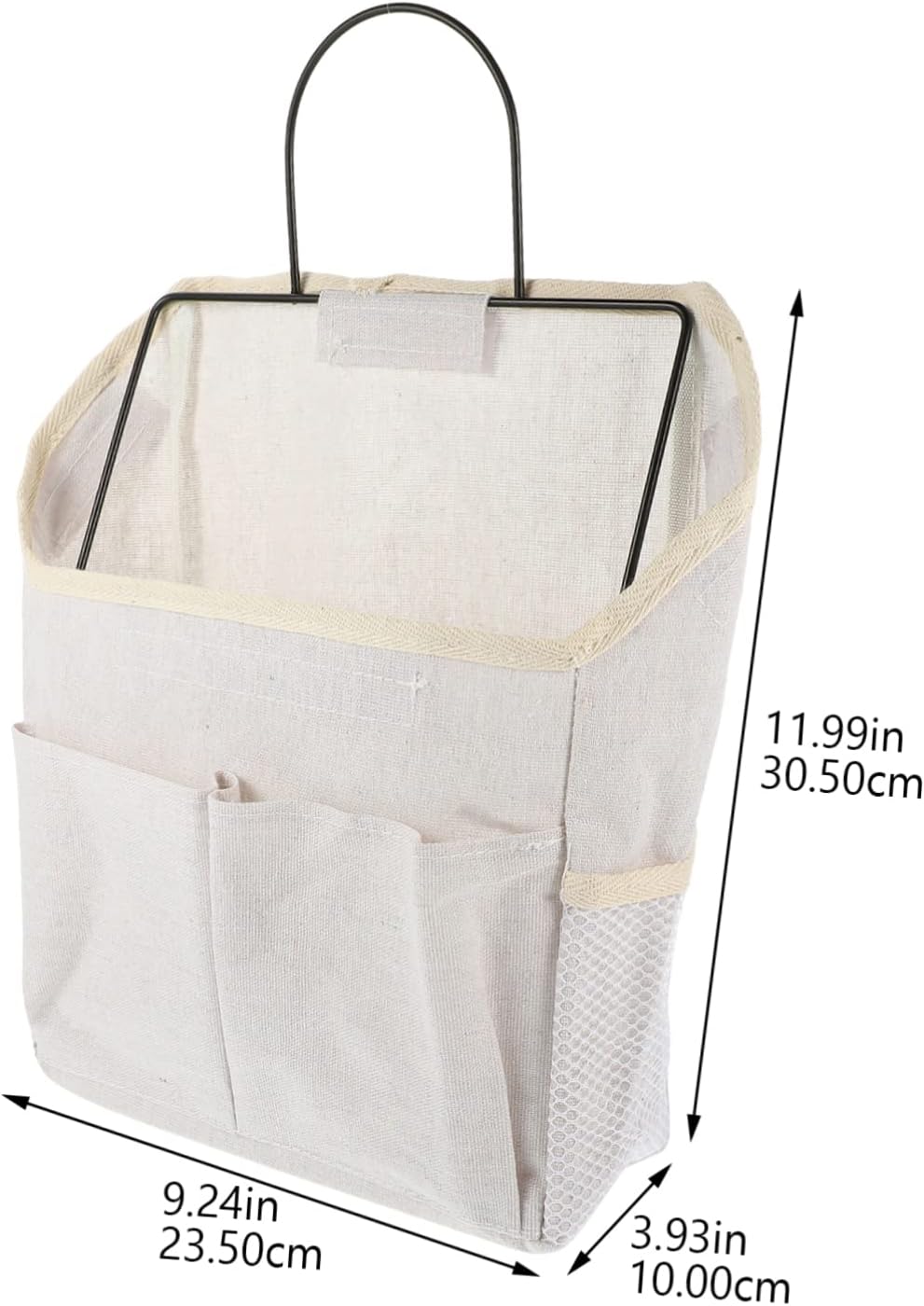 ABOOFAN 2pcs Nail Storage Wall Bag Wall Hanging Storage Bags Organizer for Kitchen Bedroom Over Door Space-Saving Beige
