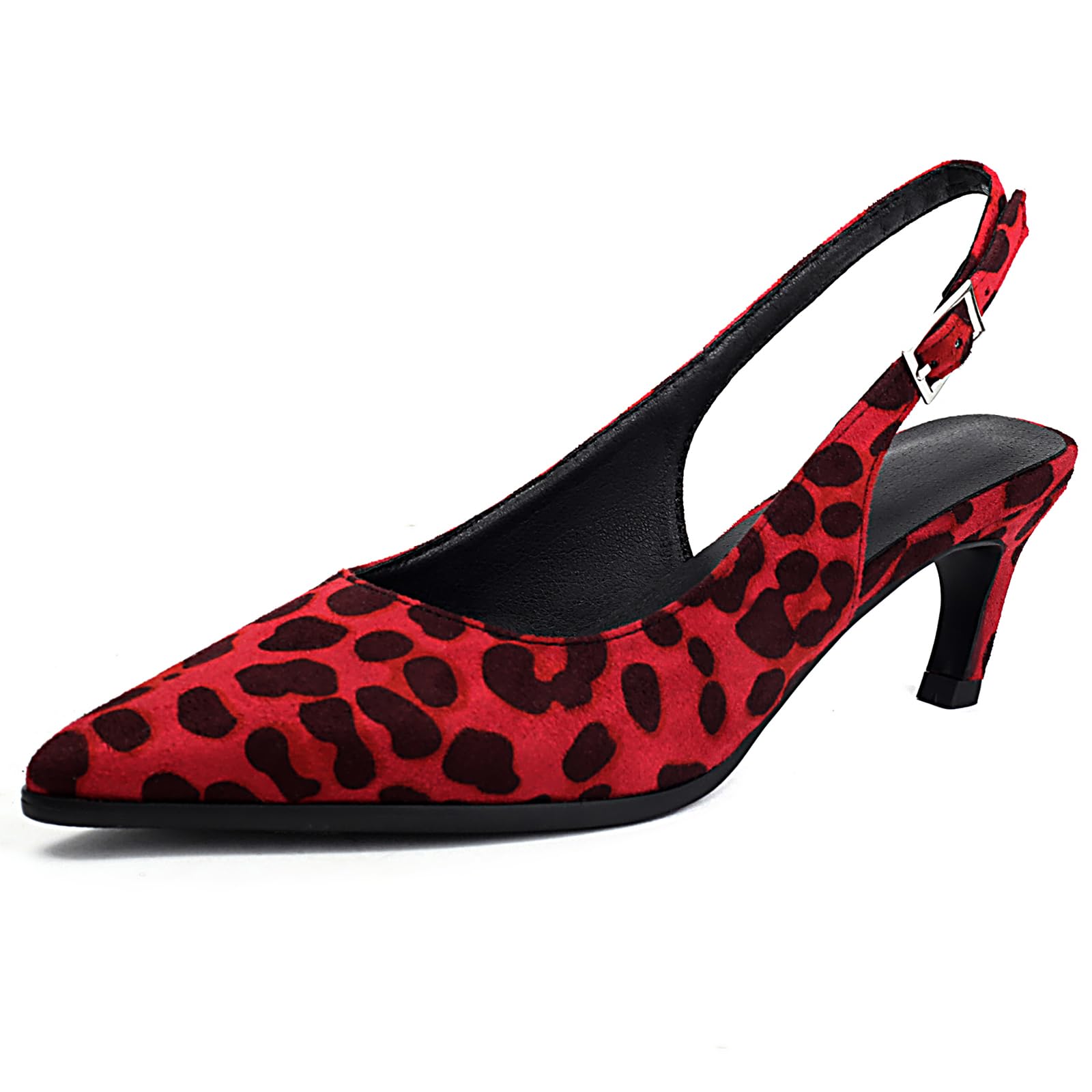 Slingback léopard en suédine pour vos rendez-vous et soirées - 8