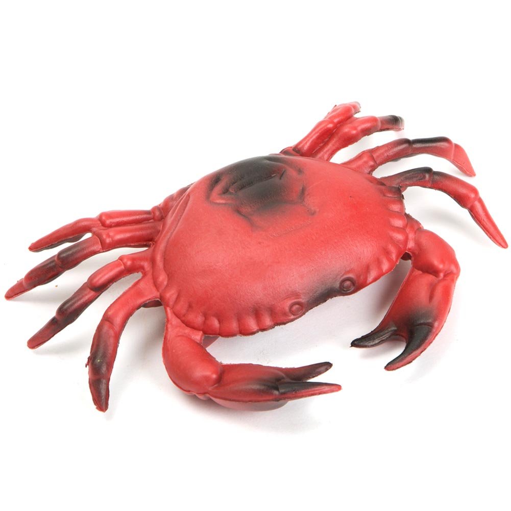 Beistle Plastik-Krabbe, 20 Cm Breit, Rot/schwarz – Dekoration Für Luau-, Strand- Oder Sommerpartys