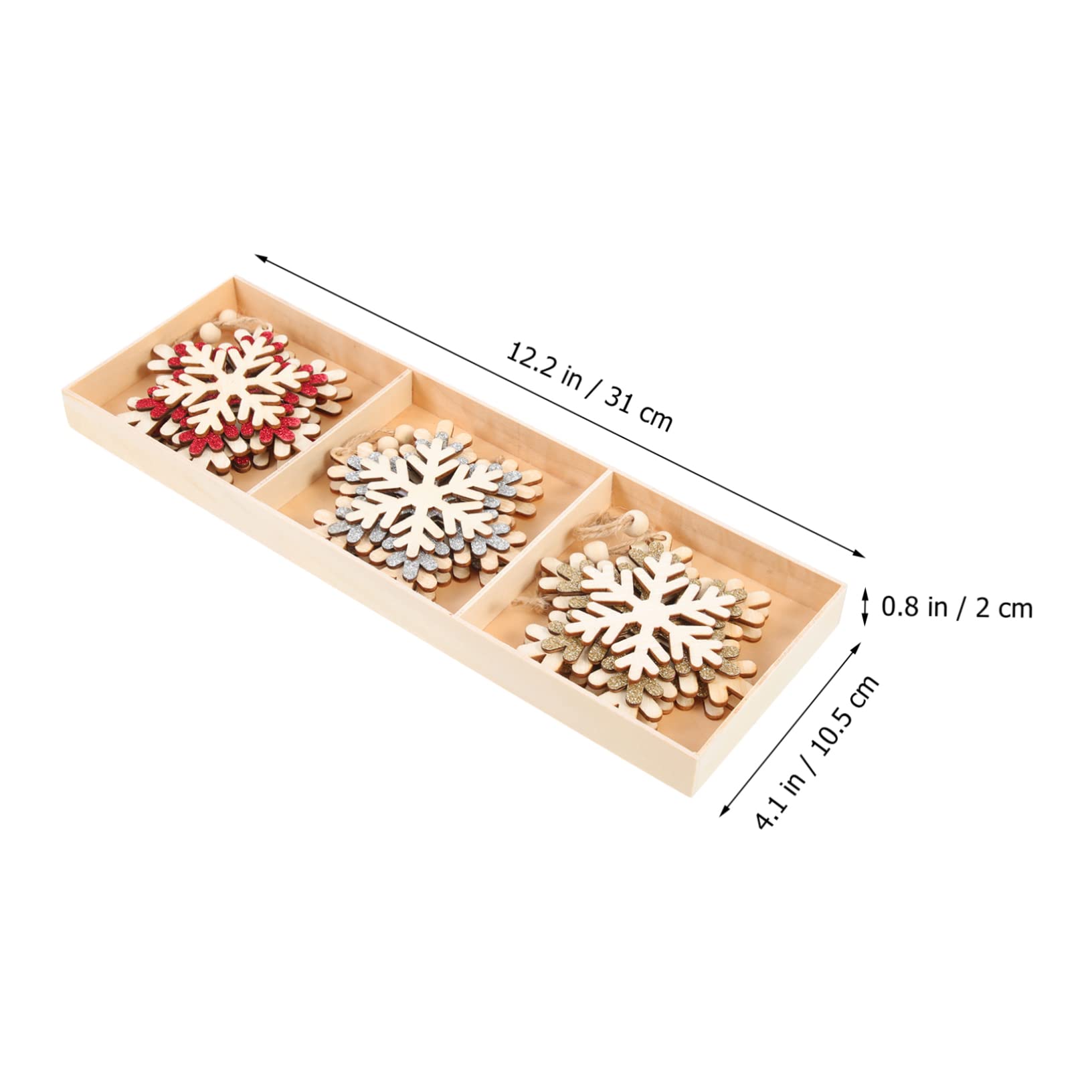 5 Sätze Hölzerner Weihnachtsbaum Schnee Dekorationen Girlande Zwerge Schneeflocken Ornamente Weihnachtsdeko Hängende Dekoration Für Weihnachten Weihnachtsbaumschmuck 6 Stück * 5 MAGICLULU