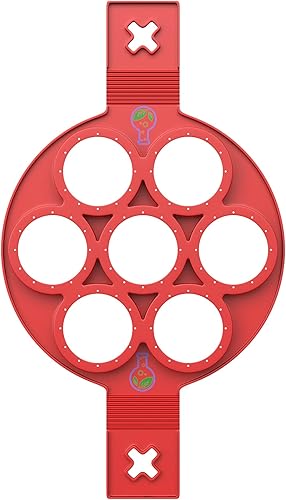 Miniatura 9 de Molde de silicona antiadherente para panqueques – Molde para panqueques de 7 círculos – Molde de silicona resistente al calor – Anillos de silicona