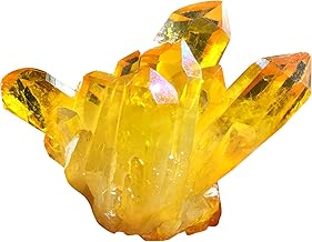 Coluna de Cristal Amarelo Natural Pedra Difusora Pedras Brutas Ornamentos de Cristal Cristal de Cura Pedras Brutas Pedras Preciosas para Meditação de Cura Chakra Equilíbrio Ritual 3.5oz