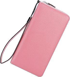 Lavemi Blocking Leather Wristlet Pebbled