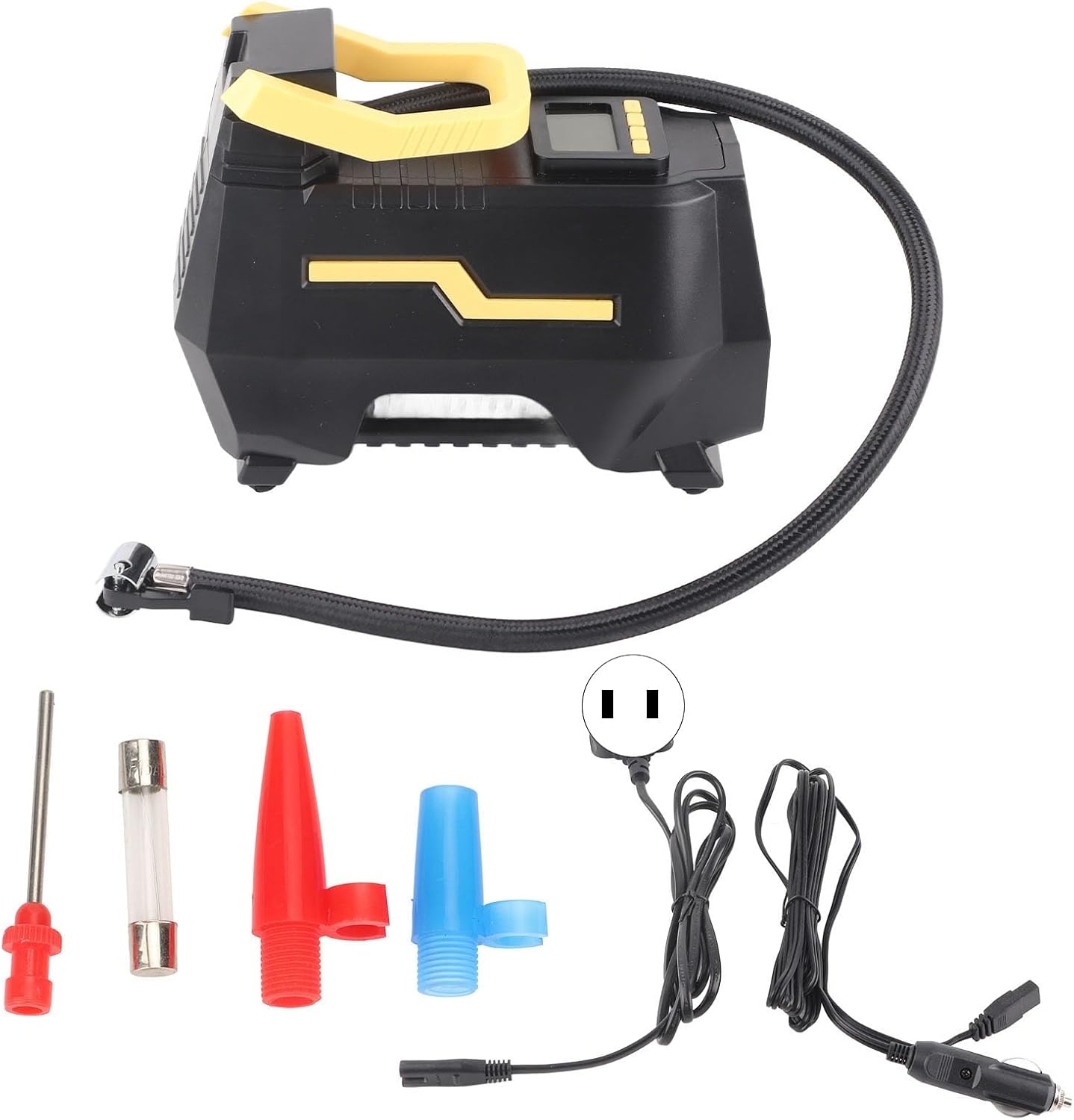 Yosoo Air Compressor Tire Inflator Car Air Pump 12V Double Cylinder Chejia Purpose Auto Tire Pump Auto Air Pump Car Tire Inflator Vehicle Air Pump Car Tire Pump Two Cylinder for Twin