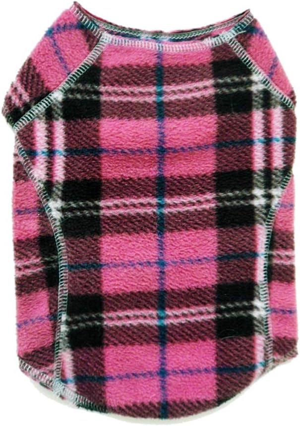 Cloak & Dawggie Red Plaid Dog Fleece Pullover Sweater, L 30-50 LBS, Large Dogs, Polyester Bi-Stretch Fleece, Warm Winter Dog Sweater