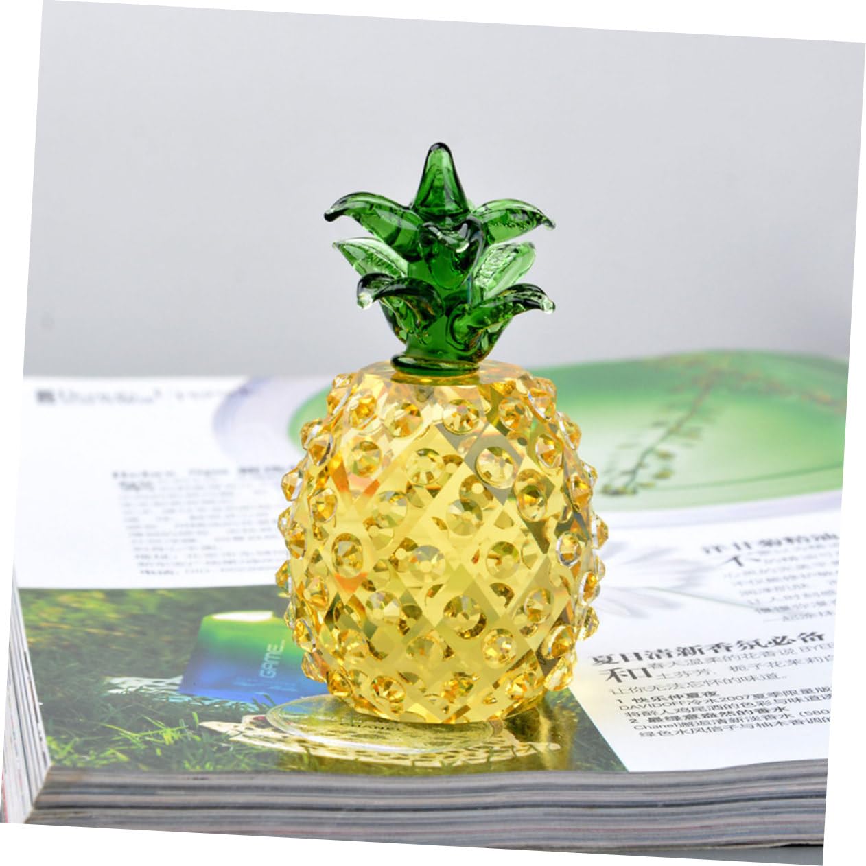 Cabilock 2 Pezzi Di in Cristallo A Forma Di Ananas Decorazione Per La Scrivania Statuetta Decorativa Per Occasioni Speciali Per Gli Appassionati Di Arredamento Per La Casa