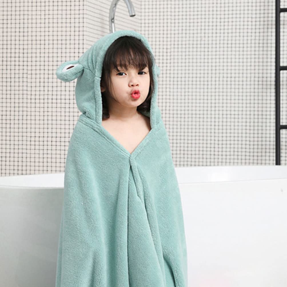 Accappatoio per Bambini con Cappuccio Cartoon, Asciugamano Bagno Cotone