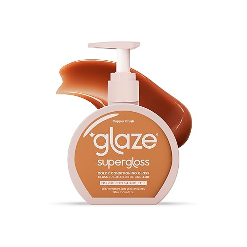 Glaze Super Color Conditioning Copper Crush Gloss - Tinte y tratamiento semipermanente para el cabello galardonado. Mascarilla de color de cabello