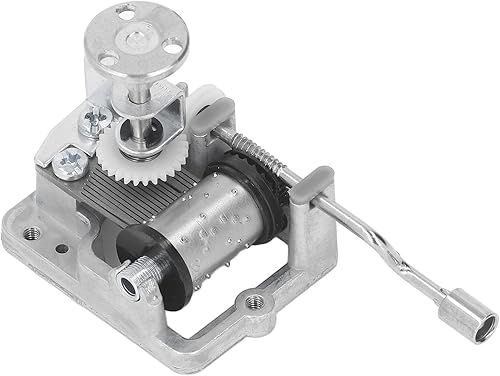 Miniatura 4 de Movimiento de mecanismo musical de 18 notas, caja de música de manivela de aleación de estilo retro con muñeca giratoria para regalos