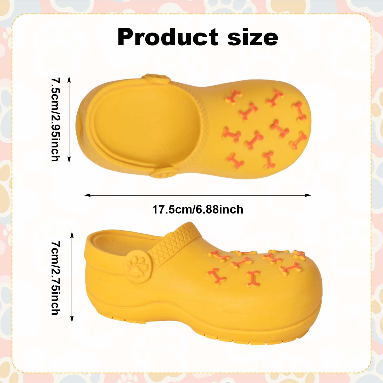 DEARBAG Squeaky Interactive Dog Toys, Latex Chew Dog Toy Slipper Shape - Image 3