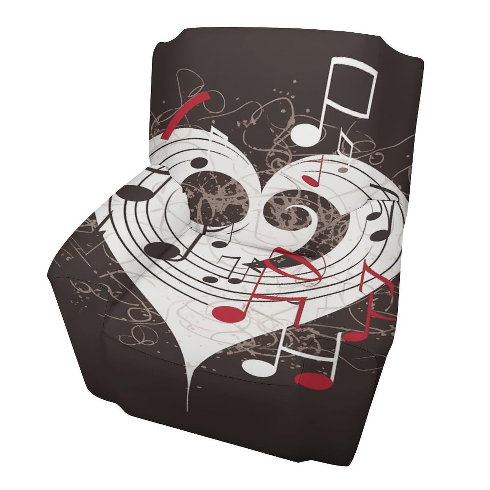 Fekiloot Style Music Symbols Love Couch Cover Sofa Cover Sofa Slipcover