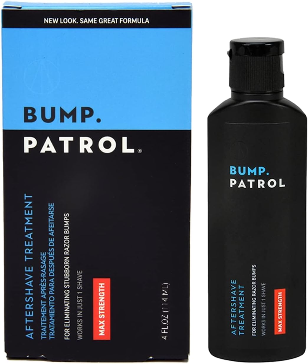 Bump Patrol Maximum Strength Aftershave Formula - After Shave Solution Eliminates Razor Bumps and Ingrown Hairs - 4 Ounces