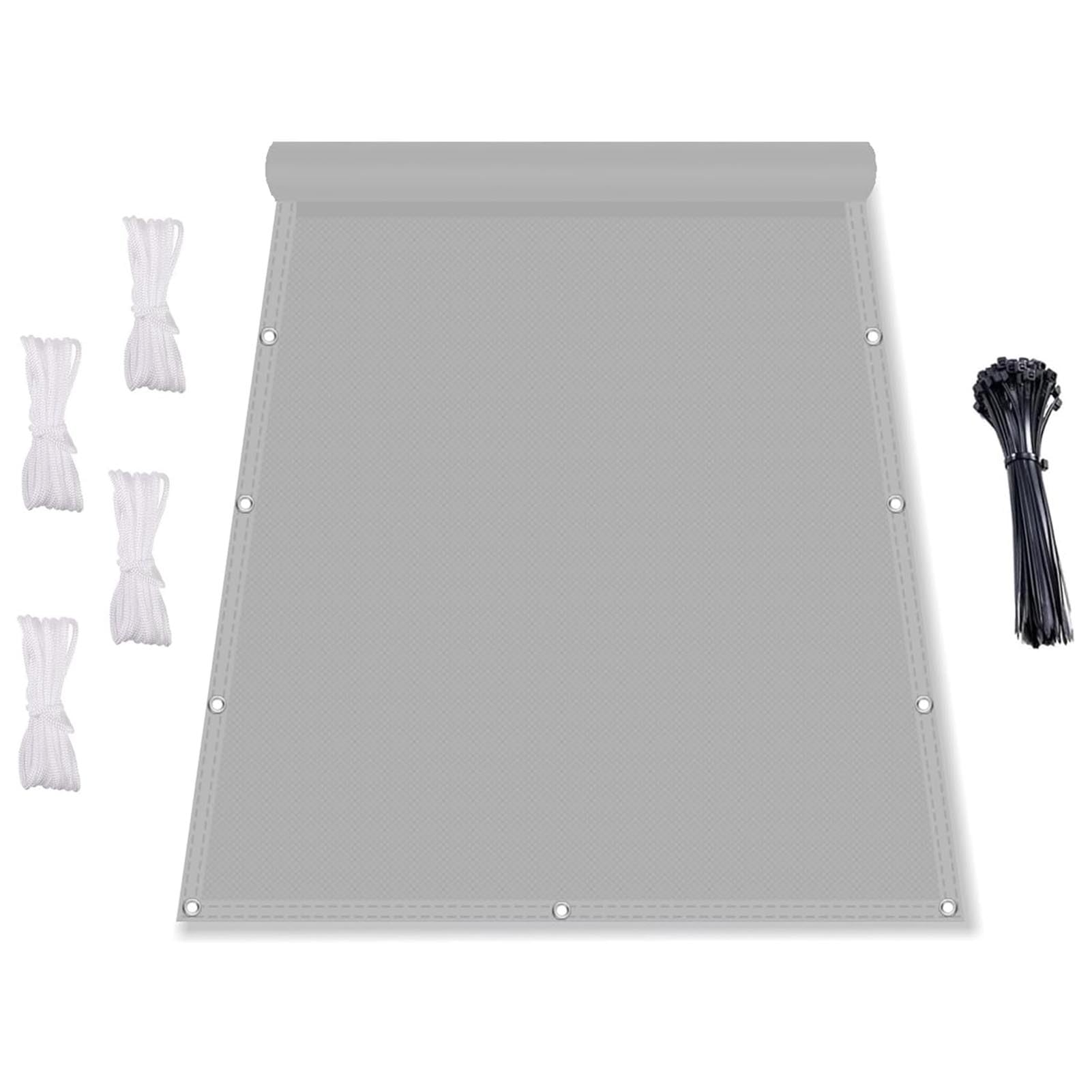 GJZQDKX Waterproof Square Shade Sail, UV Protection for Patio, Weather-Resistant Canopy, Available Sizes (2x9m, Light Gray) - Perfect Outdoor Sunshade for Decks and Gardens