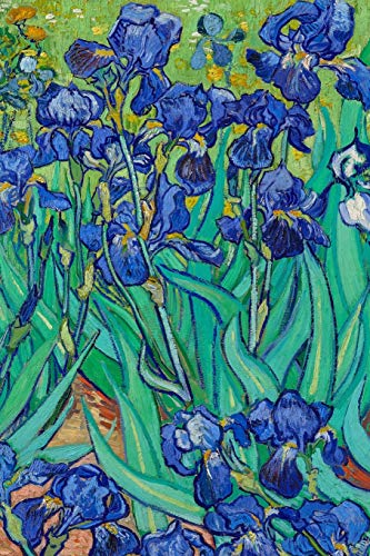 Notizbuch für Künstler: Künstler Notizheft, Tagebuch, Notebook, Schreibheft etwa A5 (15,3 x 22,9 cm), liniert mit Motiv: 'Schwertlilien' von Vincent Van Gogh