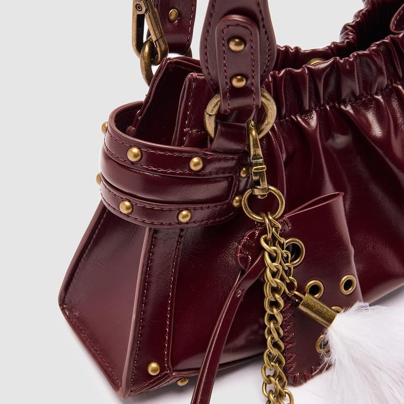 URBAN REVIVO Women's 2025 Winter Retro Charm Decor Top Handle Crossbody Bag - Image 3