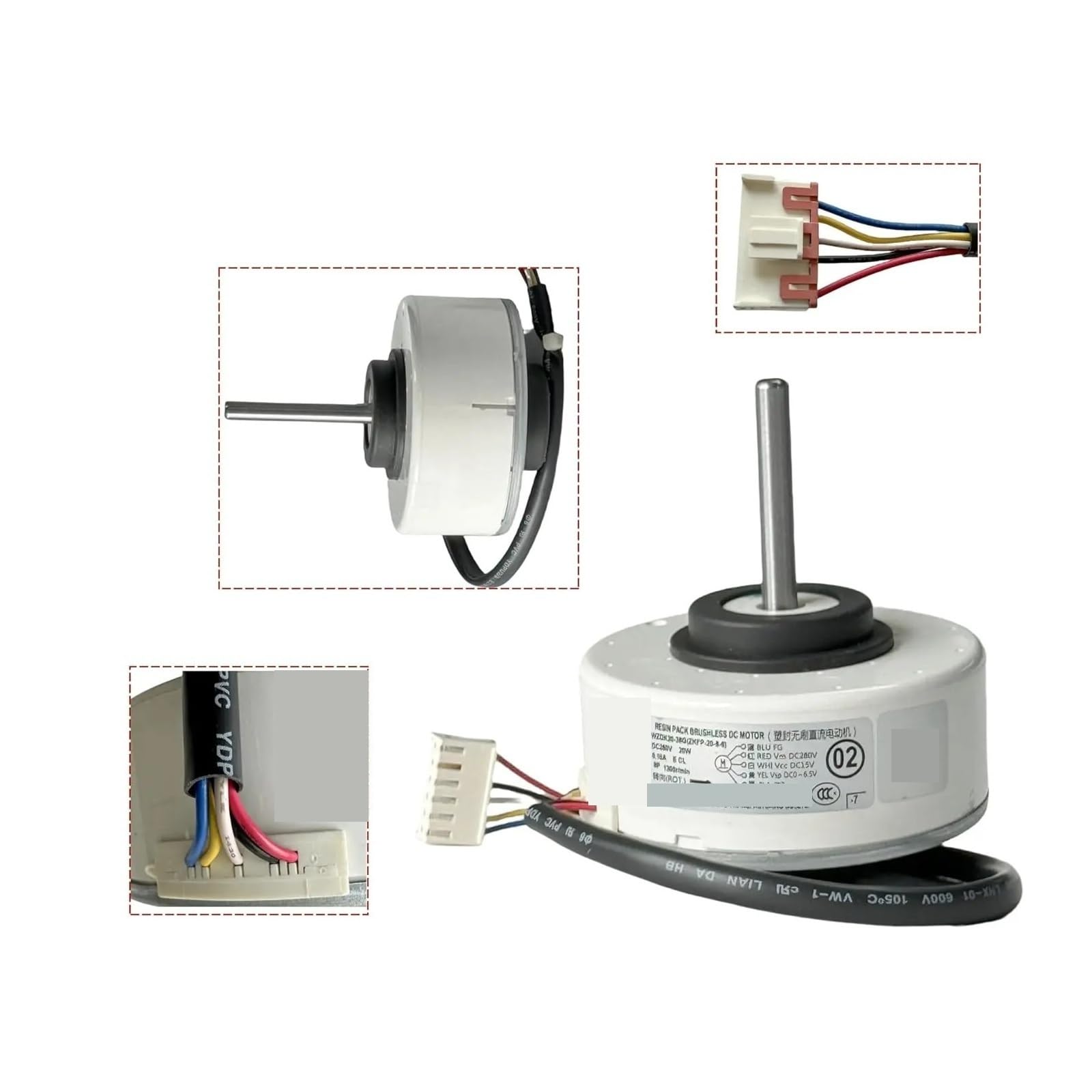 Klimaanlagenmotor WZDK20-38G ZKFP-20-8-6 DC Bürstenloser Lüftermotor, 20 W Inverter-Klimaanlage Bürstenloser DC-Motor