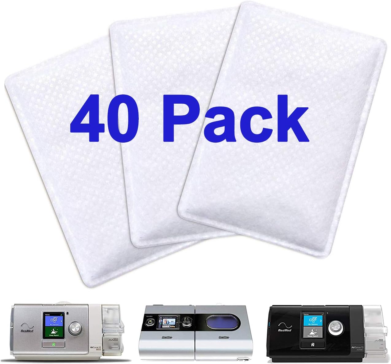 40 Pack CPAP Filters Premium Disposable Air Filter, Universal Replacement Filter for Resmed Airsense10, Aircurve10, Airstart, Resmed S9 Series CPAP Standard Machines